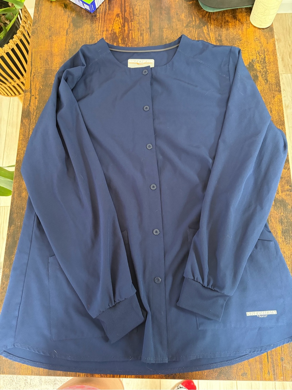 Skechers Women's Navy Button-Front Jacket
